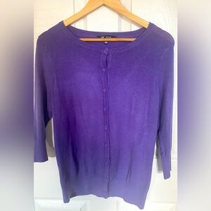 Cardigan - Purple - Button Front